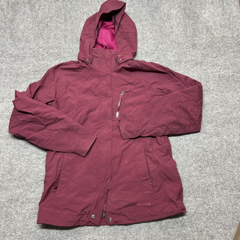 Marmot Jacket Womens Medium Purple Hooded Waterproof Ski Snowboard Shell C45110